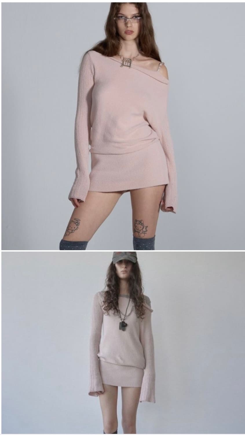 스컬프터 니트 미니원피스 상품이미지1