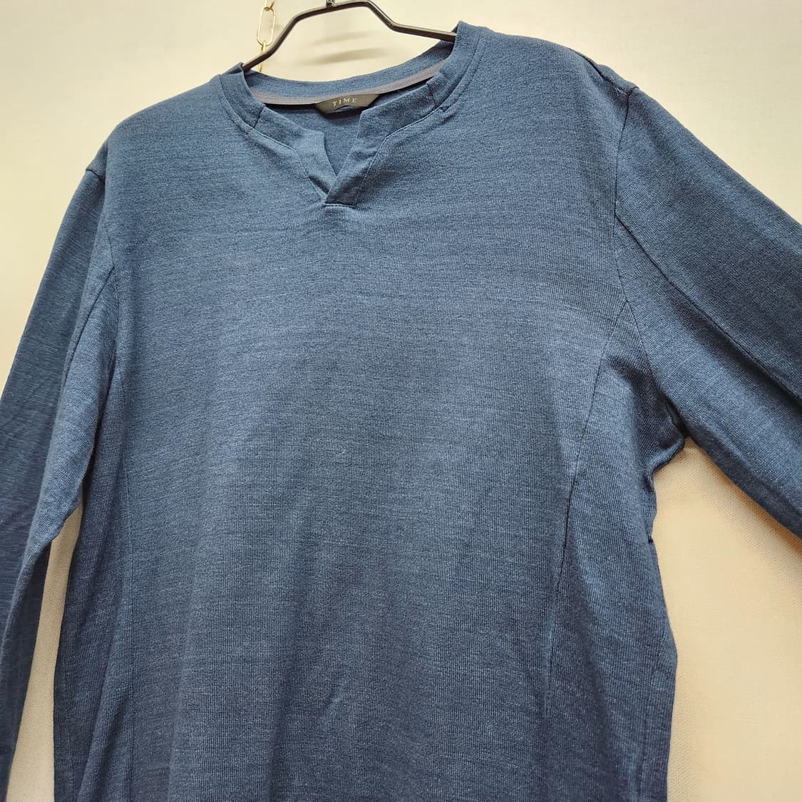 한섬 타임 헨리넥 네이비 니트 긴팔 100(M~L) 상품이미지3