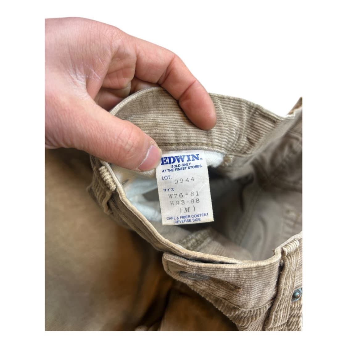 M) 에드윈 JPN 베이지 골덴 반바지 BC-021 상품이미지5