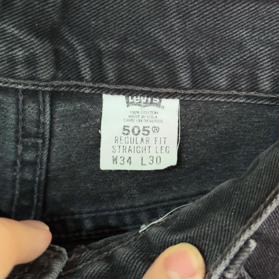 00s 리바이스 505 흑청 데님팬츠 W34 L30 상품이미지6