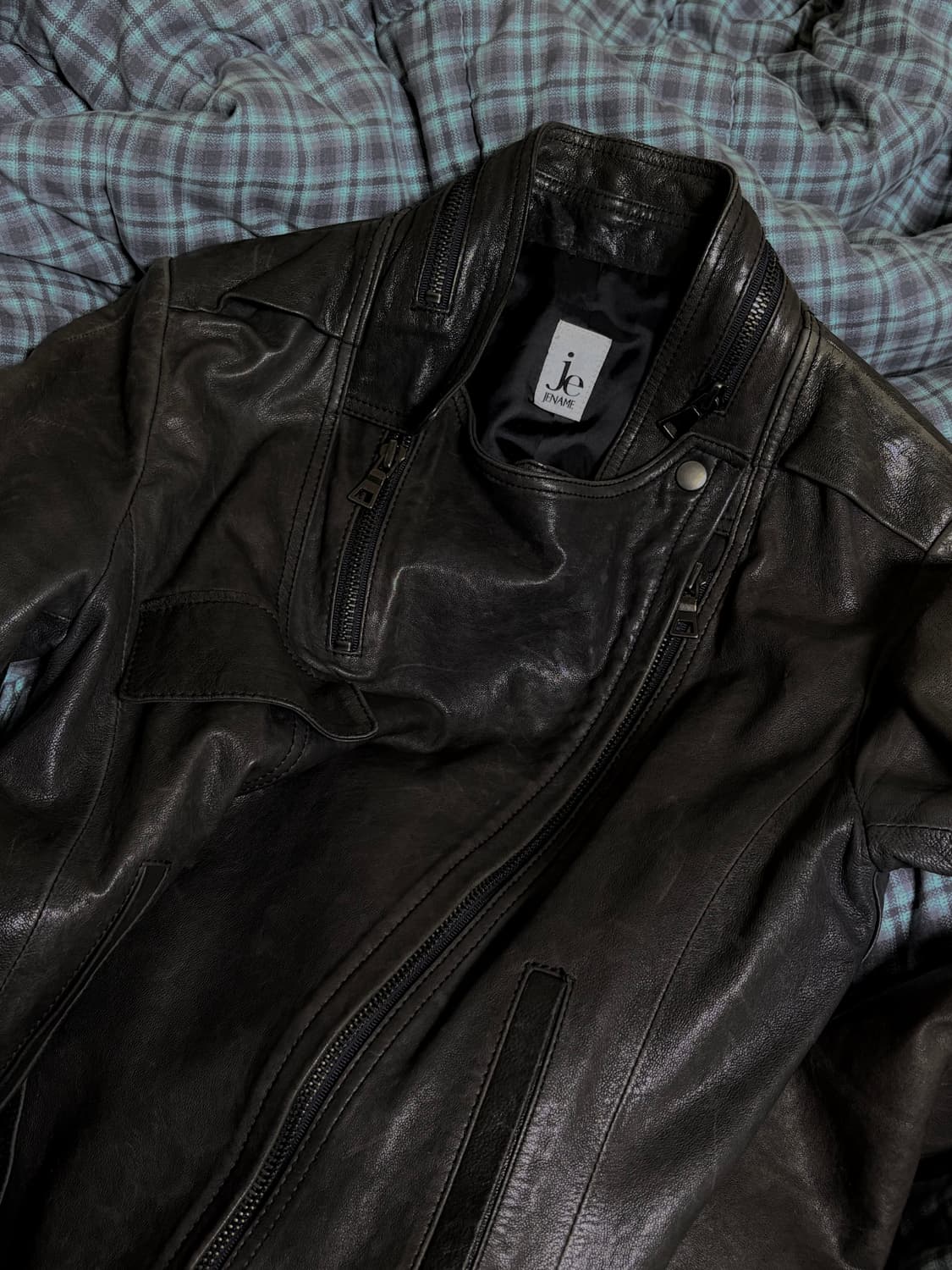 CORTIS style real leather jacket 언발 가죽자켓 상품이미지2