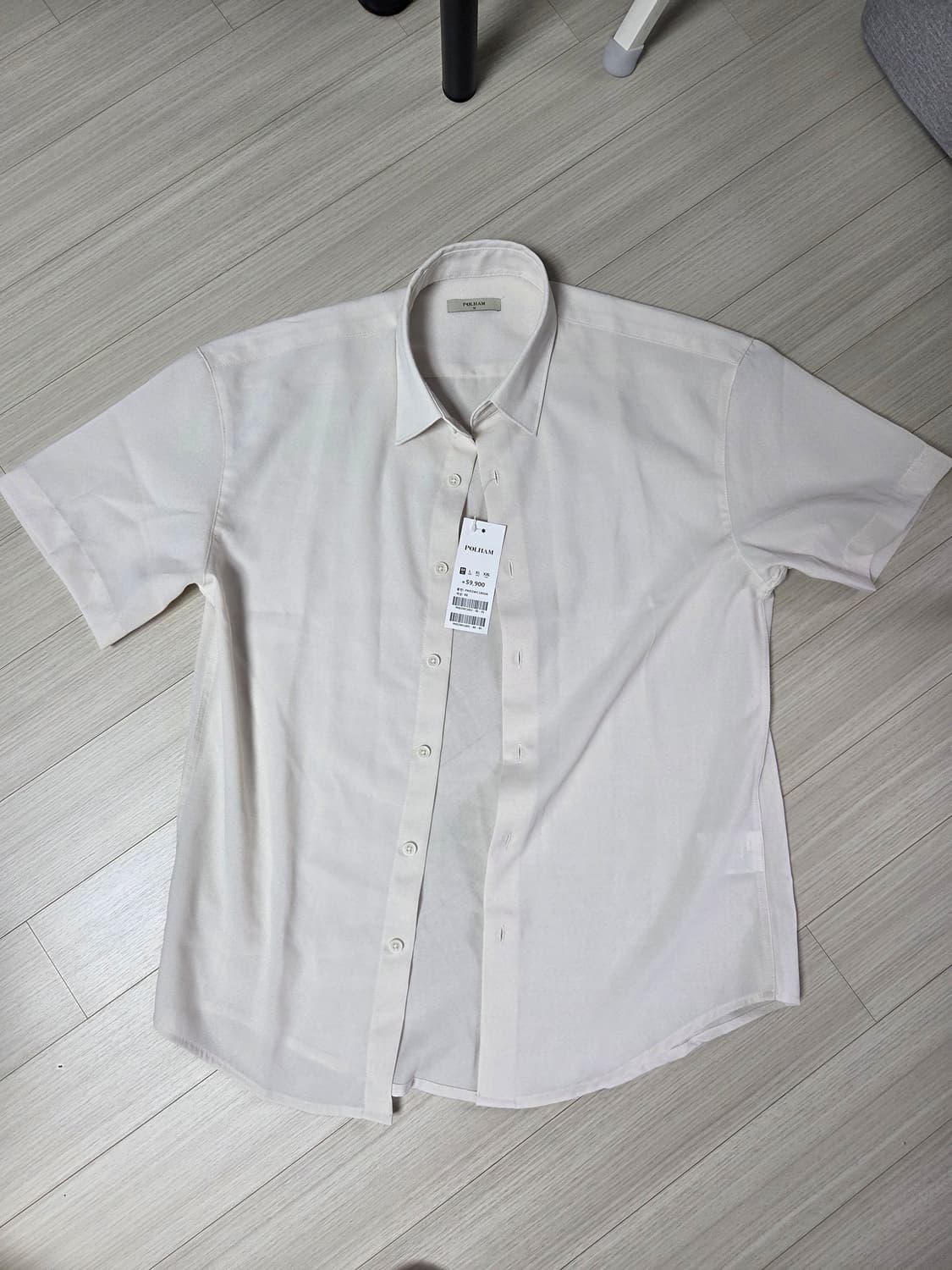 폴햄 베이지 반팔셔츠 M 상품이미지1