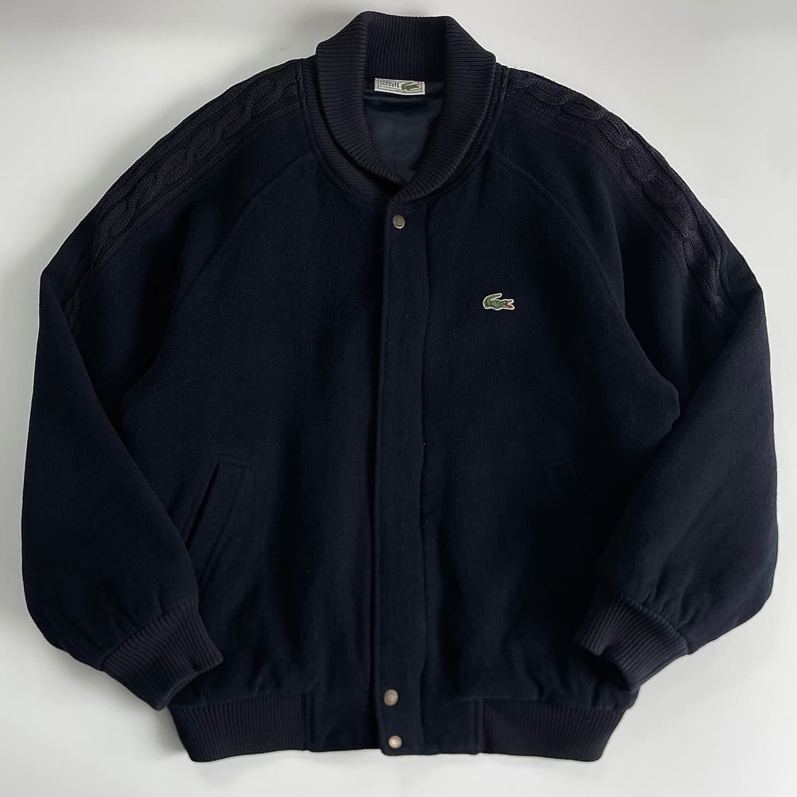 Lacoste  라코스테 자수 울 블루종 자켓 상품이미지1