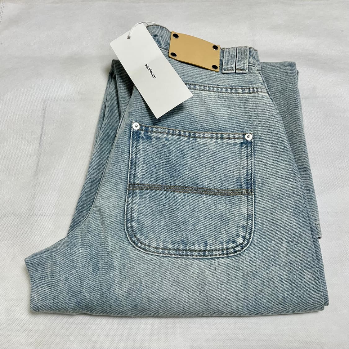 [36,38]기마구아스 Baggy 데님 팬츠/블루 상품이미지1