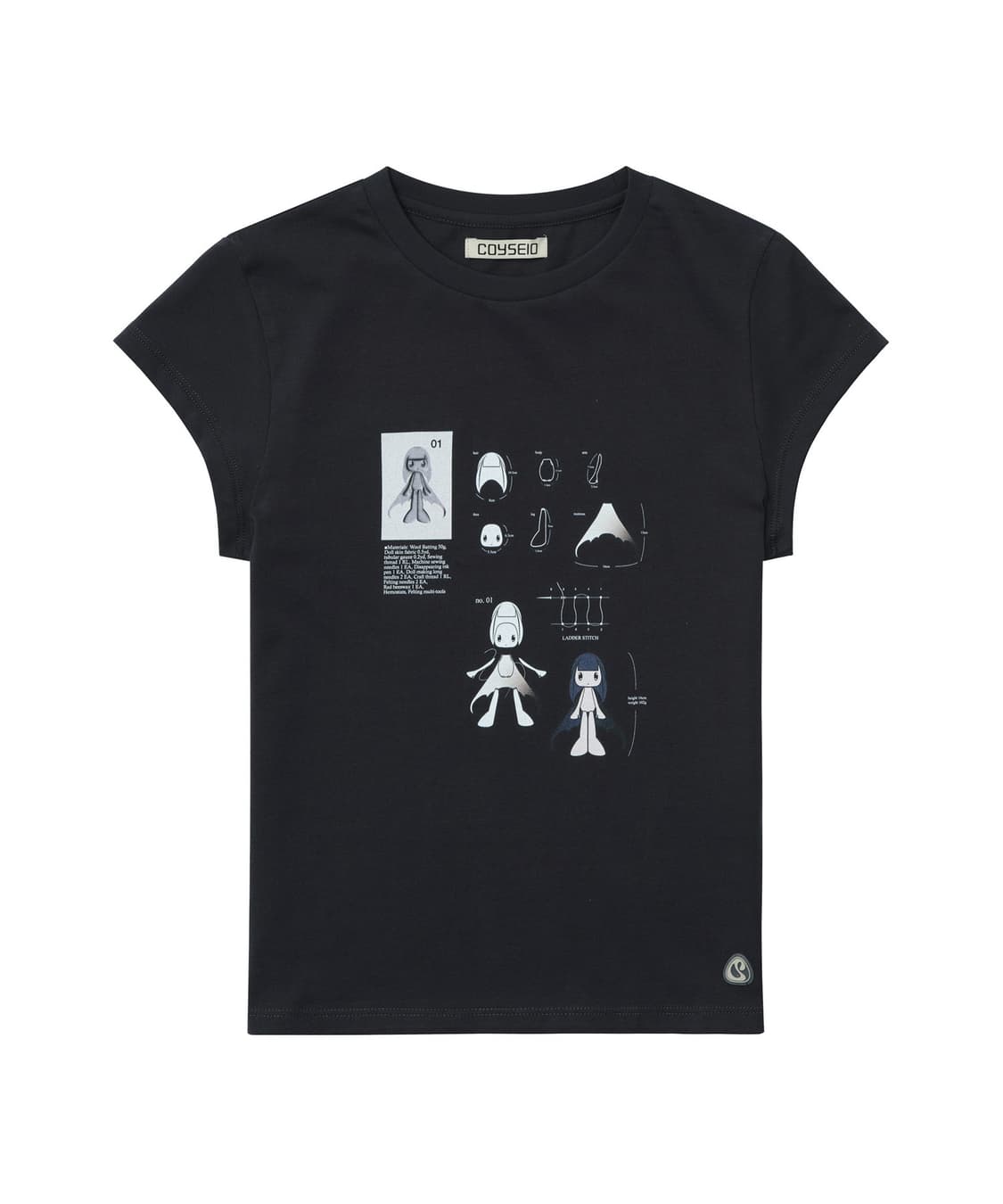 [Coyseio]  LEGNA T-SHIRT CHARCOAL  상품이미지1