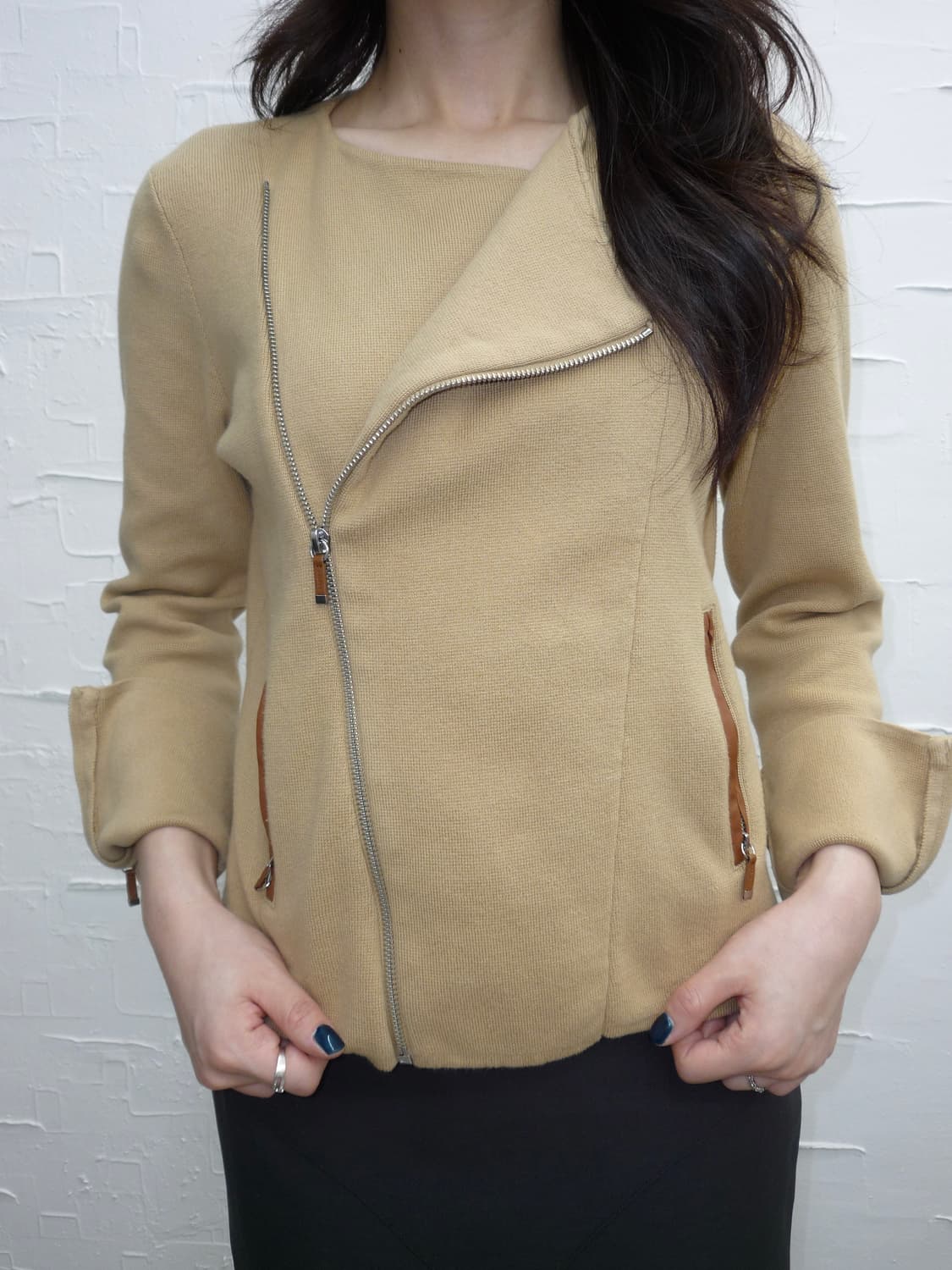 Beigie zipper cardigan 상품이미지1