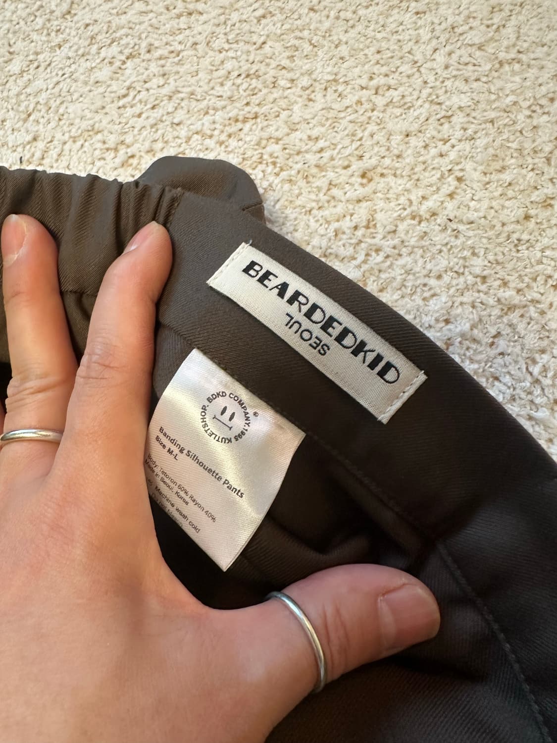 beardedkid 비얼디드키드 밴딩 슬랙스 M-L 상품이미지4