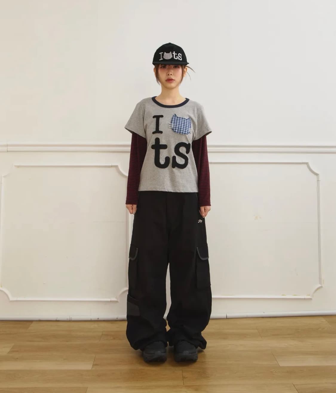 탄산마그네슘X주영 와이드 링거 카고 팬츠 블랙 상품이미지2