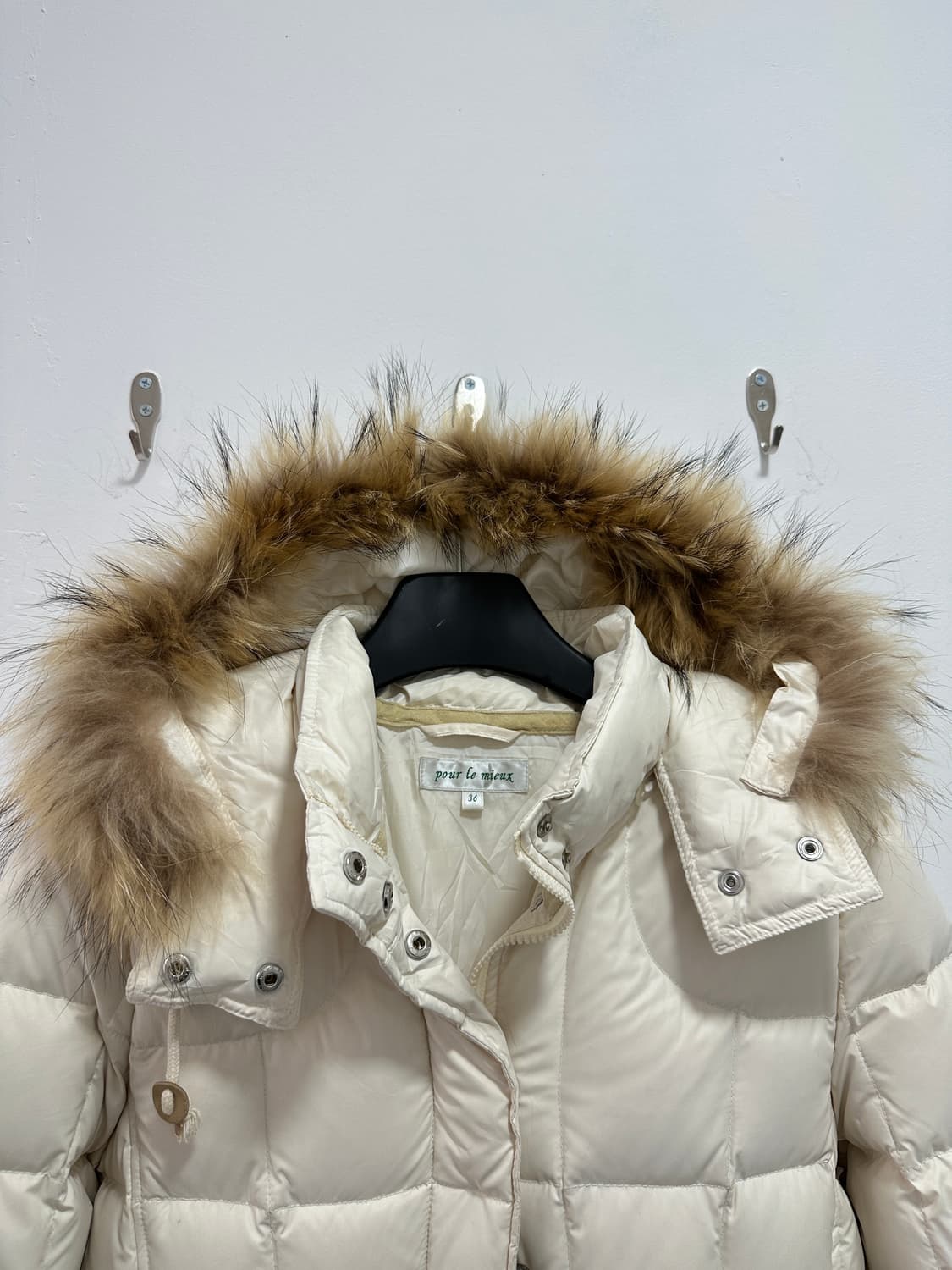 Vintage raccoon fur trimming down paddin 상품이미지5