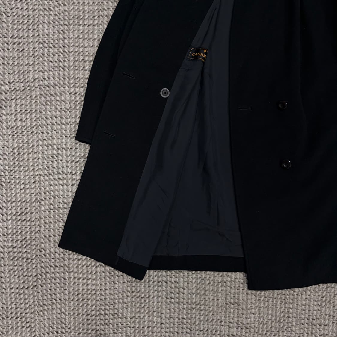마듀슨 블랙 울 캐시미어 코트 v1067 상품이미지7