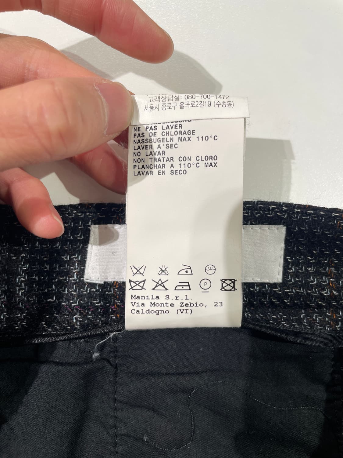 마우로 그리포니 차콜 투 턱 체크 울 트라우저 상품이미지8