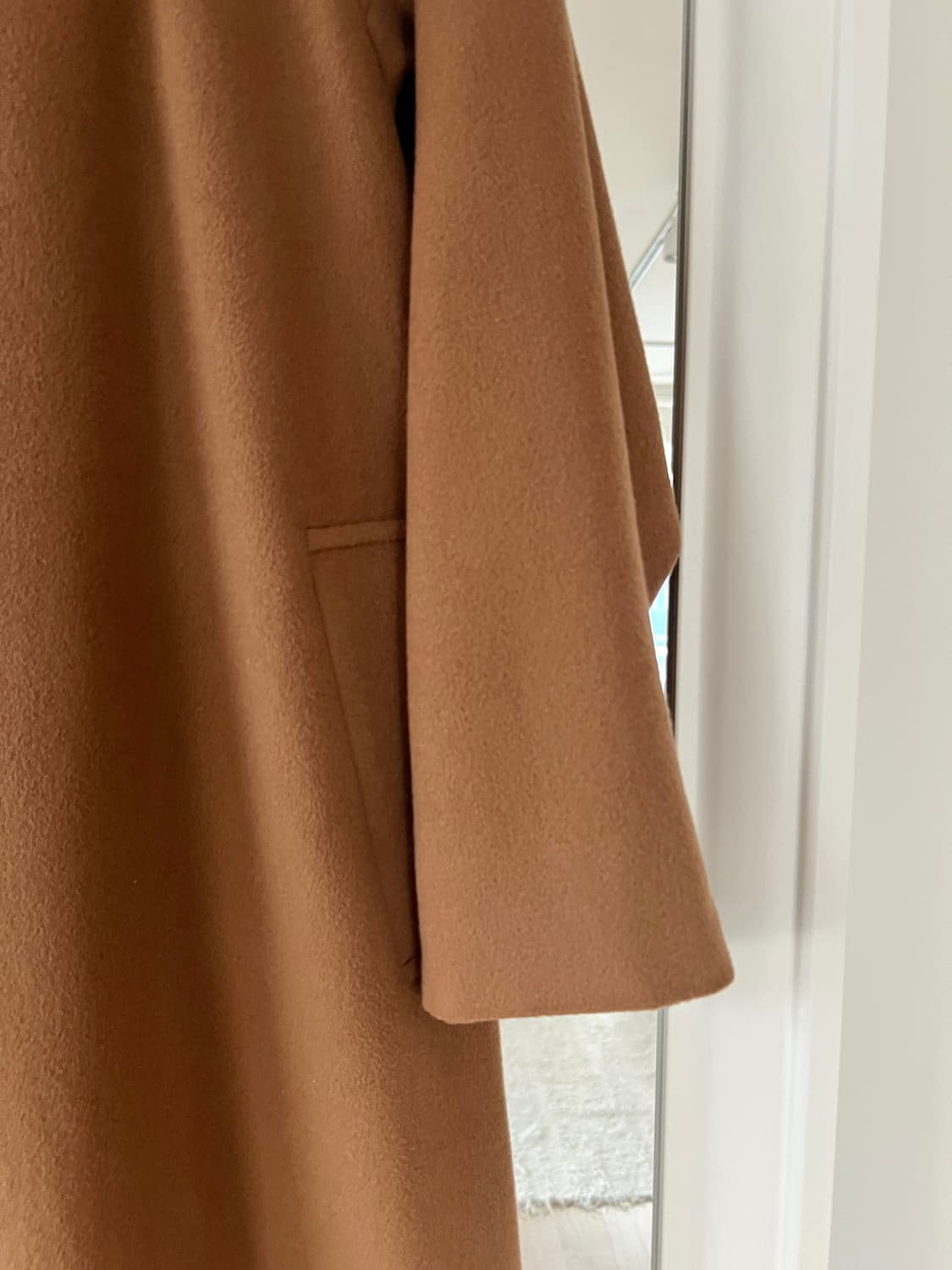 빈티지 캐시미어 100% 카멜 롱 코트 상품이미지8