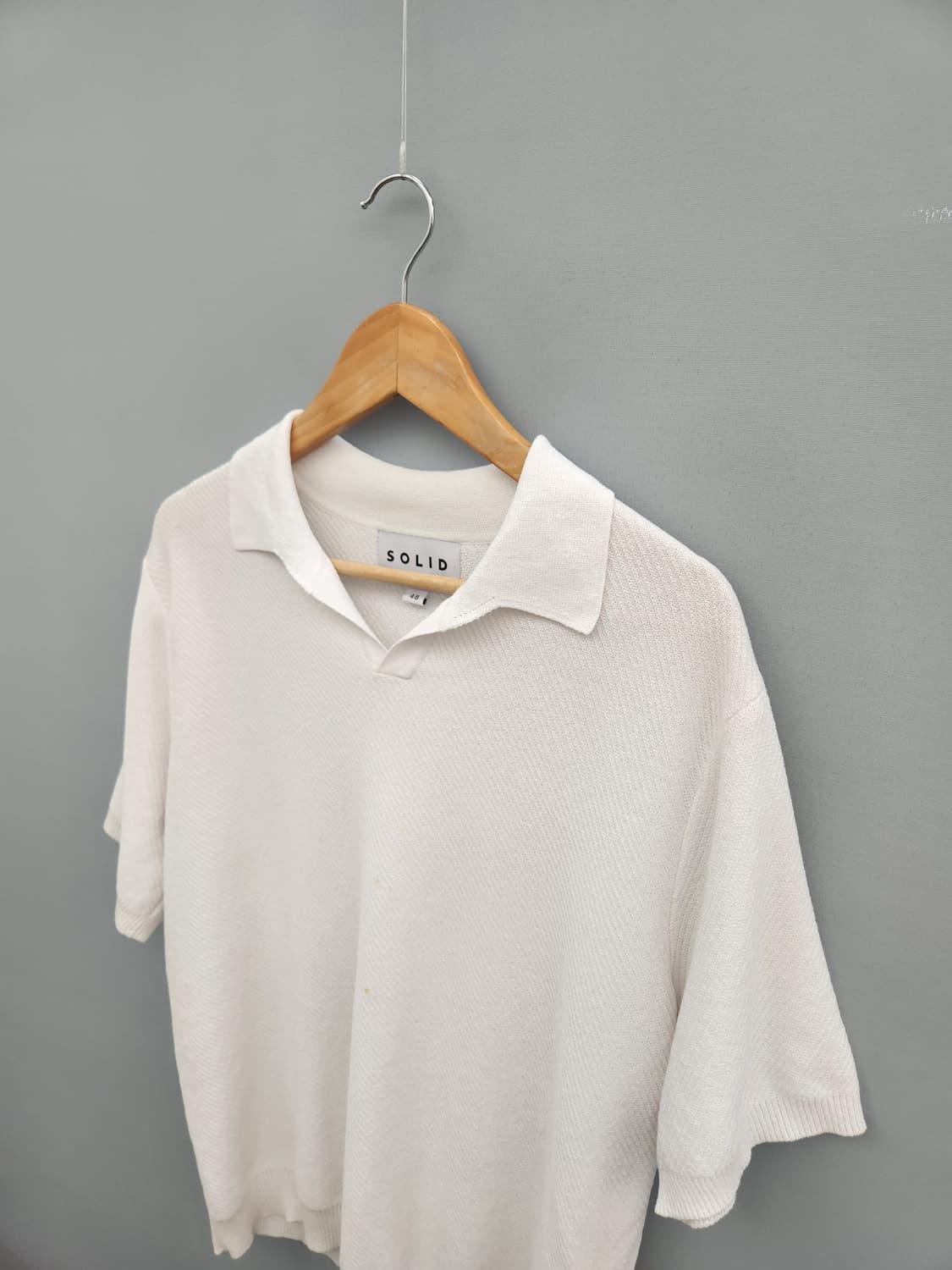 솔리드옴므 카라 반팔 니트 상품이미지3