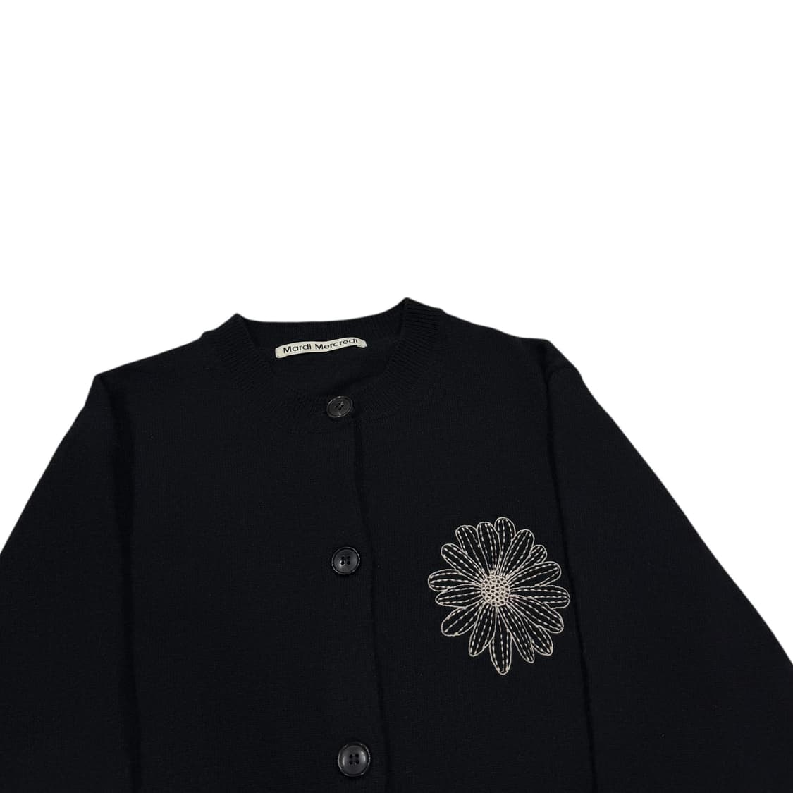 마르디메크르디 플라워 블랙 가디건 상품이미지2