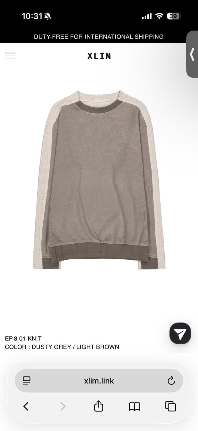 XLIM EP.8 01 knit (S) 상품이미지6
