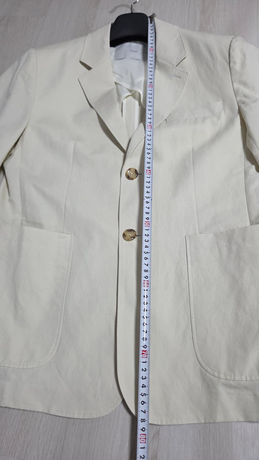 (착샷) 던스트 린넨 자켓 유니섹스 클래식 리넨 크림 상품이미지6