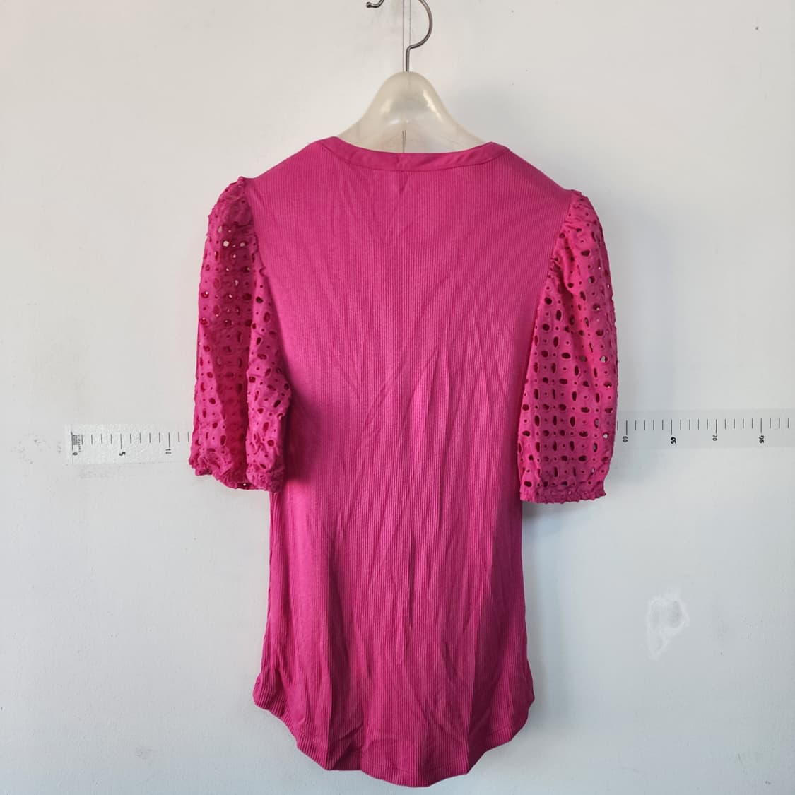 나인웨스트 펀칭 반팔 티셔츠 핑크 상품이미지4