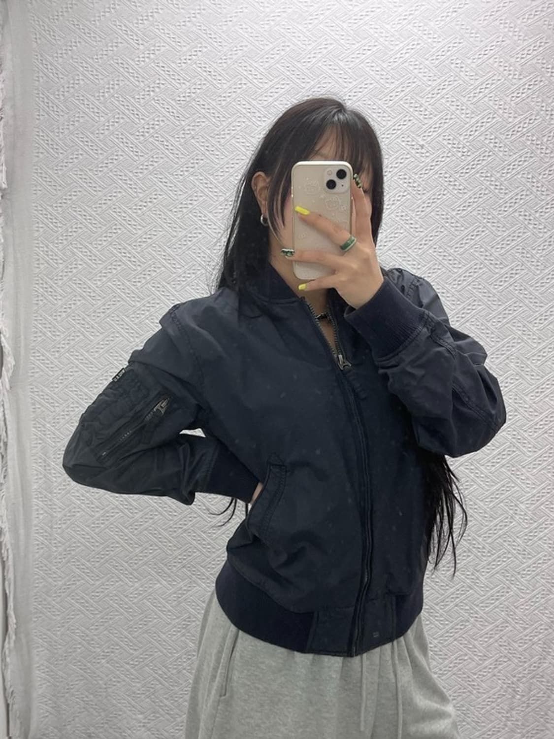 후아유 캐주얼 모던시크 바이커 항공점퍼 L C07422 상품이미지2