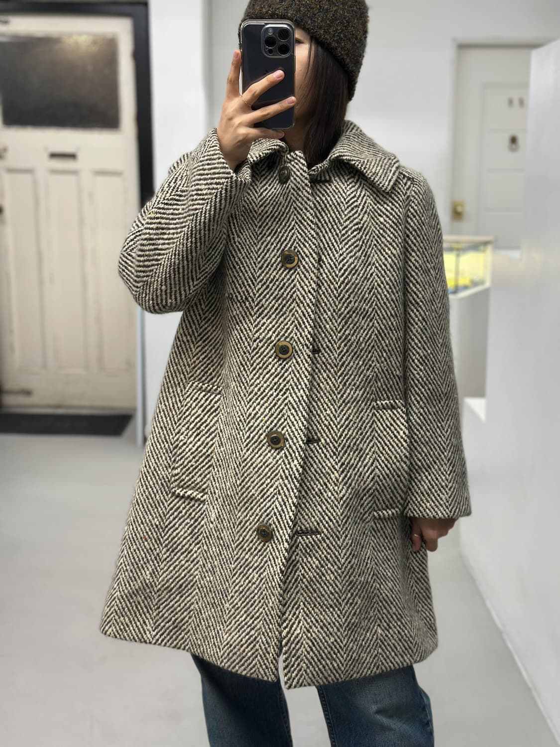 아쿠아스큐텀 트위드 코트 상품이미지1