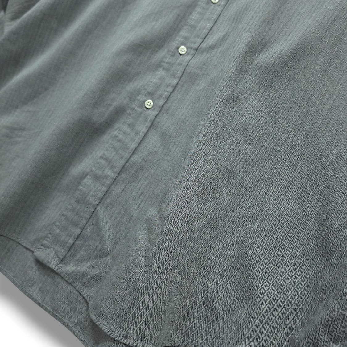 [XL] 폴로 그레이 마이크로체크 블레이크 코튼 긴팔셔츠 상품이미지5