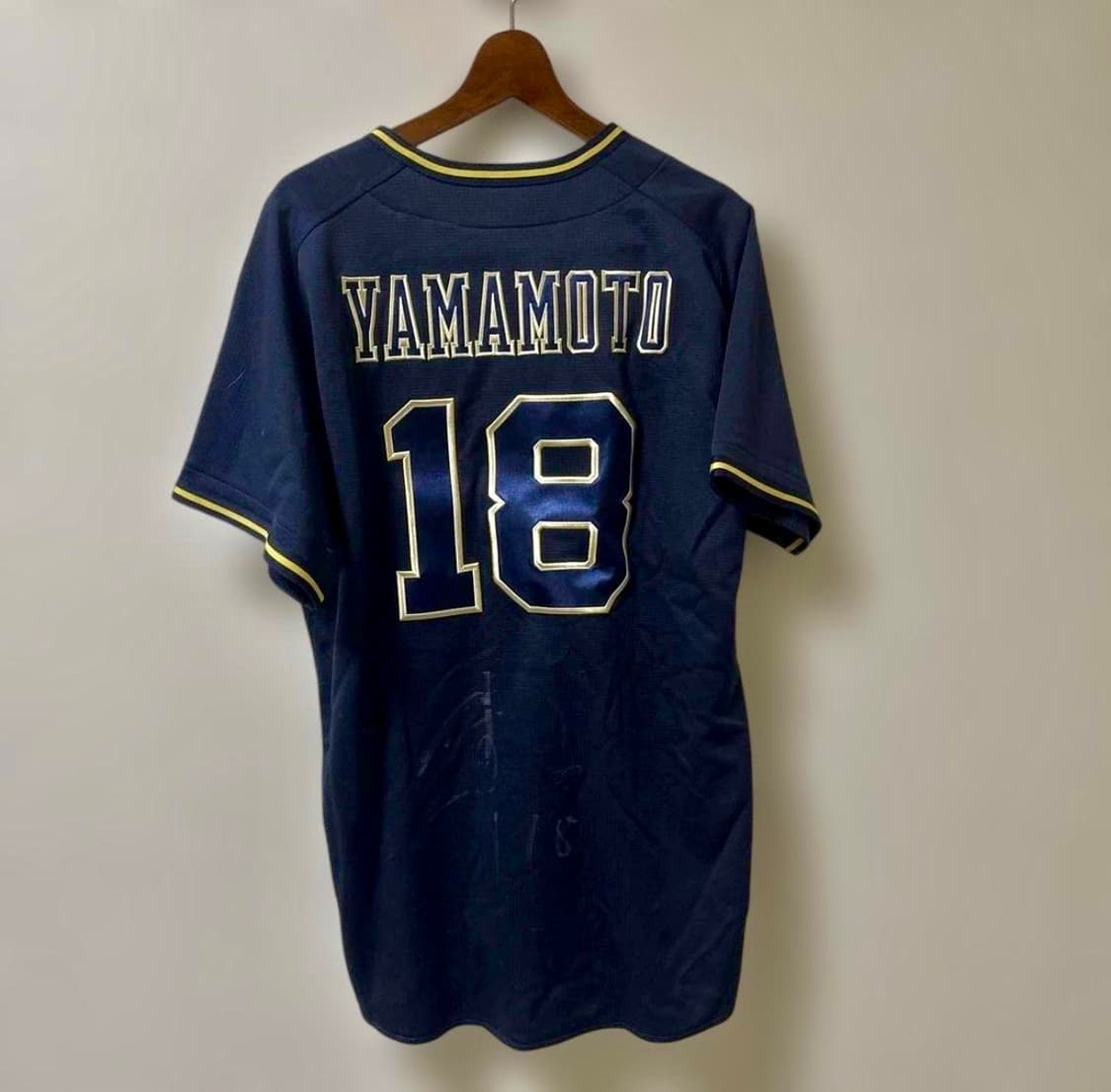 야마모토 요시노부 오릭스 친필 싸인 유니폼 상품이미지1