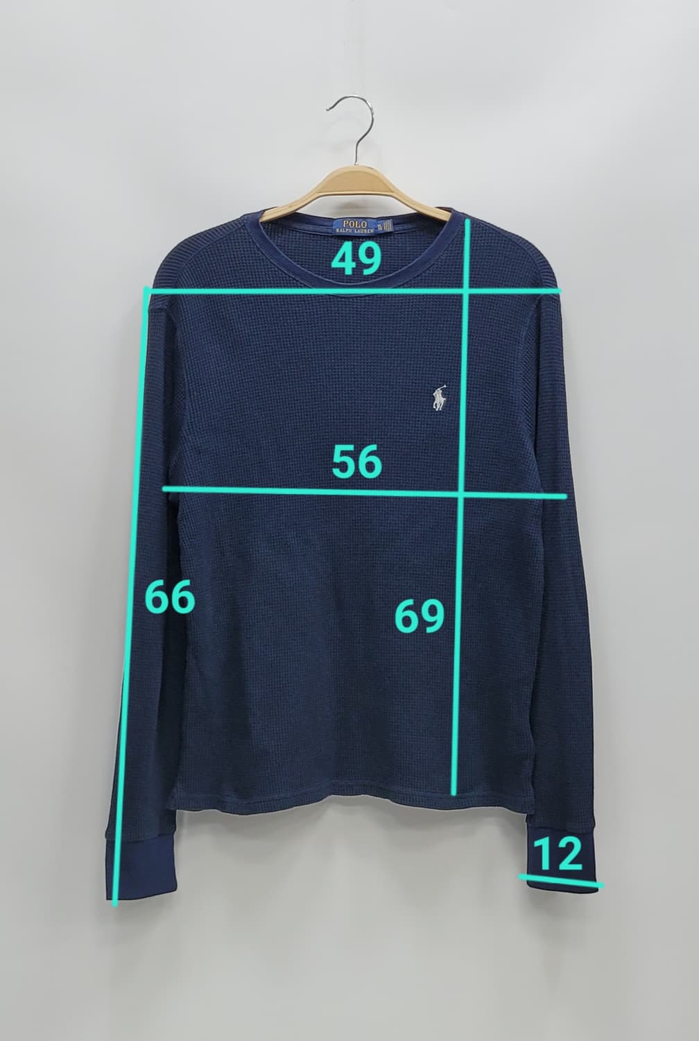 POLO 폴로 랄프로렌 화이트 포니 니트 티셔츠  / 남 XL 네이비
 상품이미지10