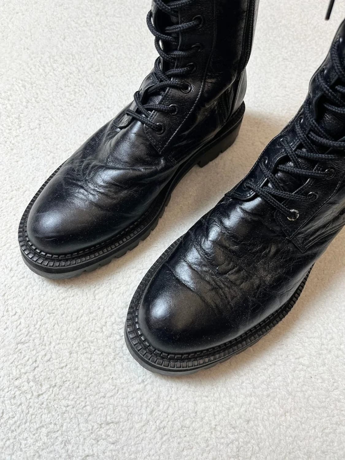 림림 Rim Rim 레이스업 하이 가죽 롱 부츠 A1792 상품이미지3