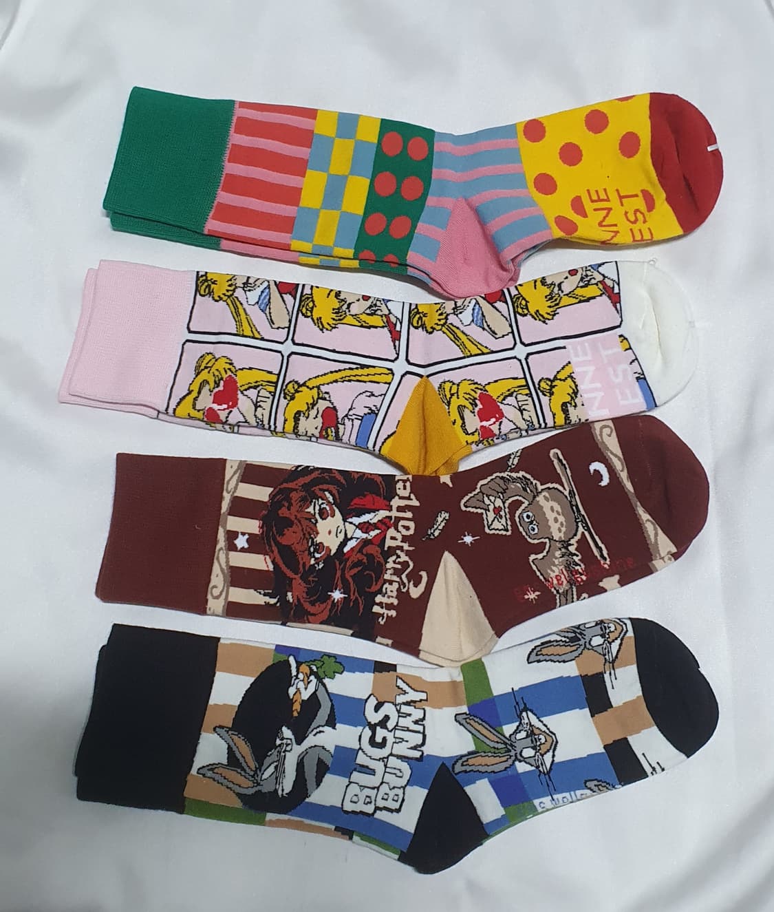 도트 부엉이 토끼 캐릭터 양말 상품이미지1