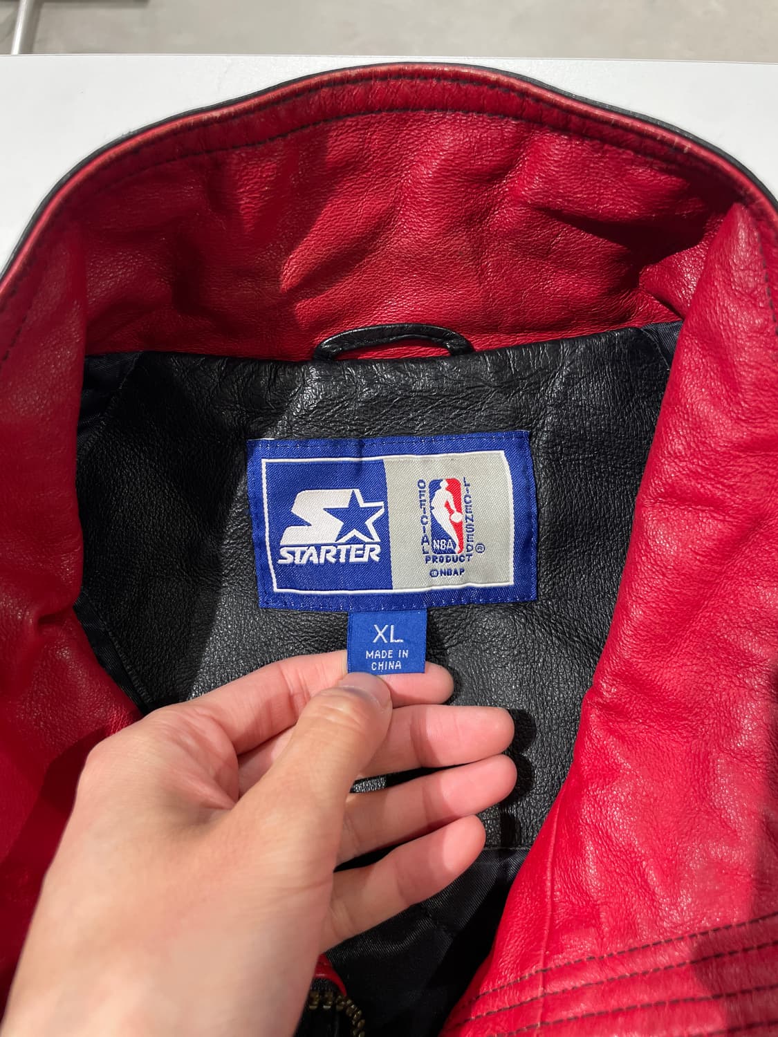 스타터 x 시카고 불스 90’s NBA 레더 자켓 상품이미지7