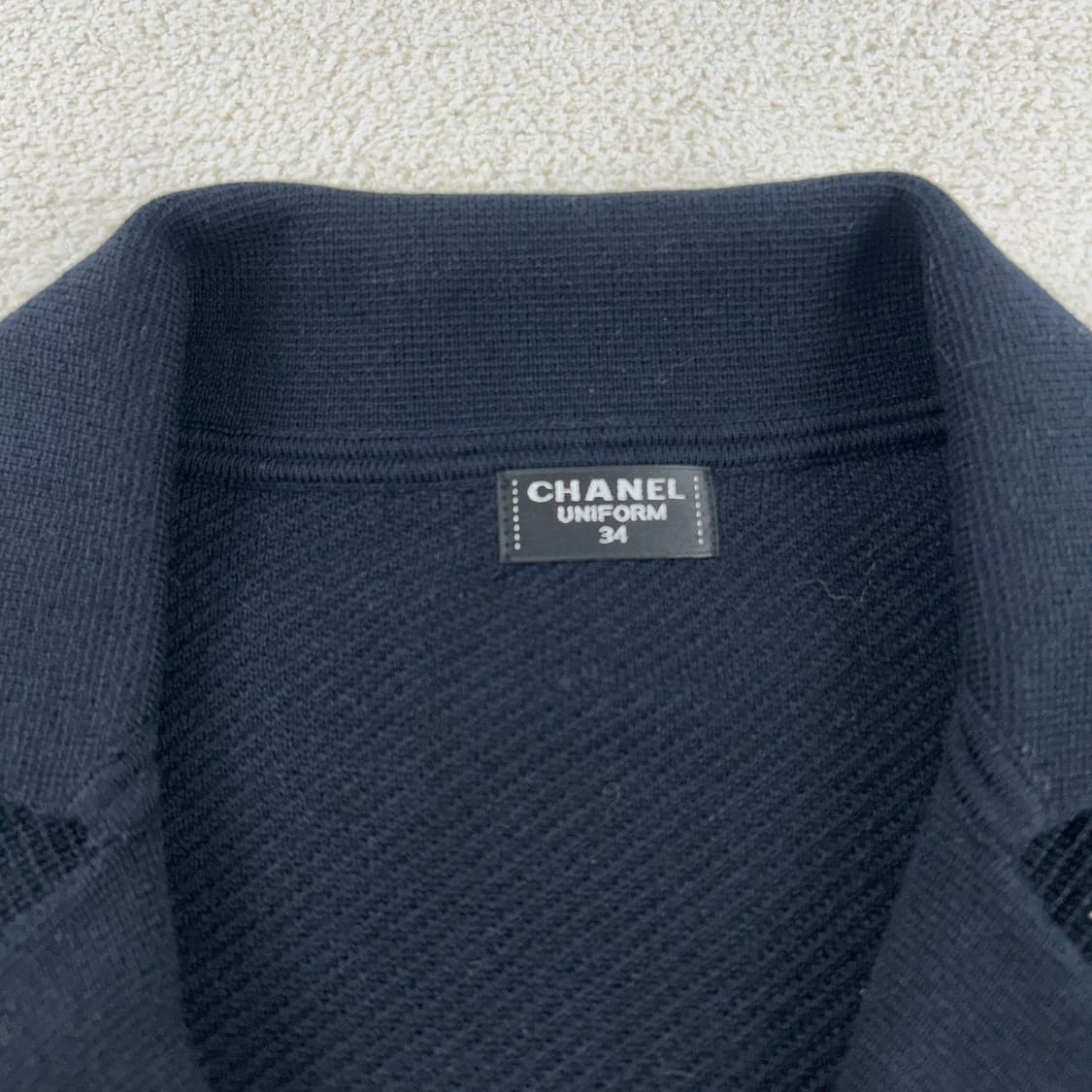 [정품] 샤넬 유니폼 라인 cc버튼 니트 블레이저 & 베스트 네이비 셋업 상품이미지4