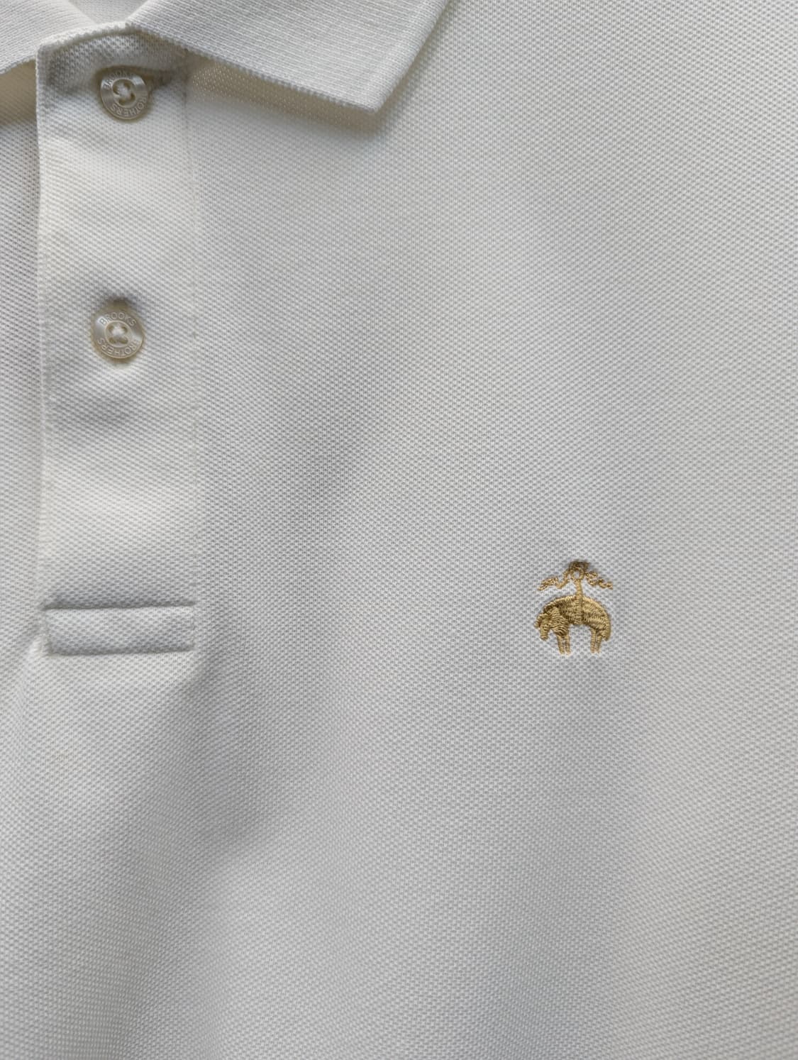 브룩스브라더스 화이트 반팔 폴로셔츠 상품이미지3