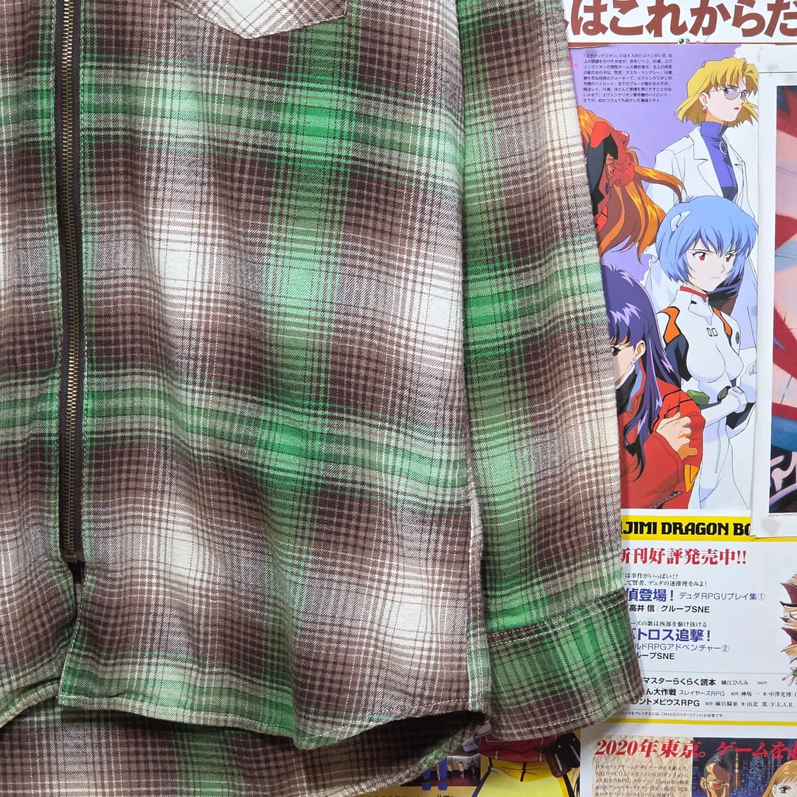 JPN 티엔씨 서프 브라운 체크 셔츠 집업 상품이미지4