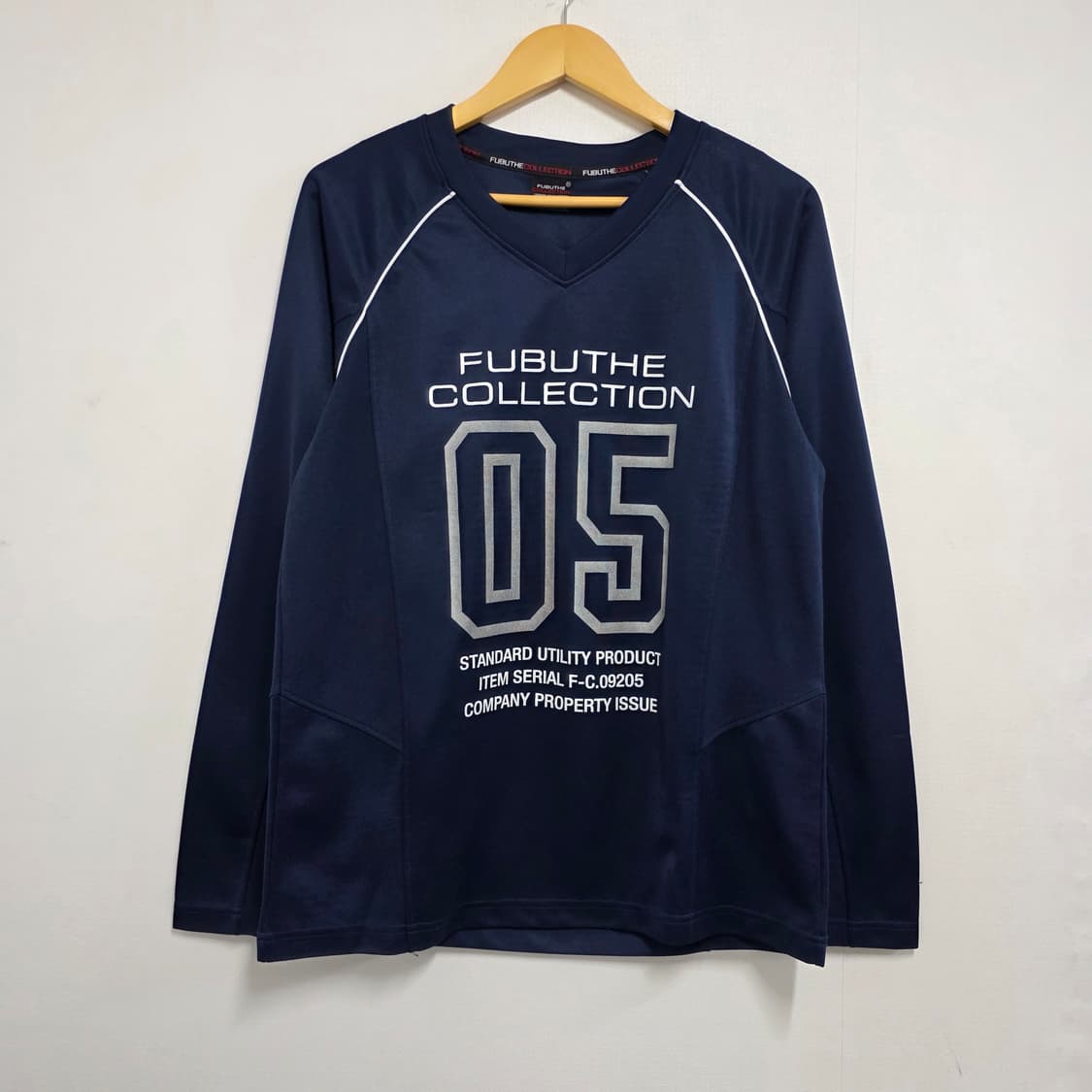 L 100) FUBU 후부 빈티지 풋볼져지 롱슬리브 네이비 상품이미지2