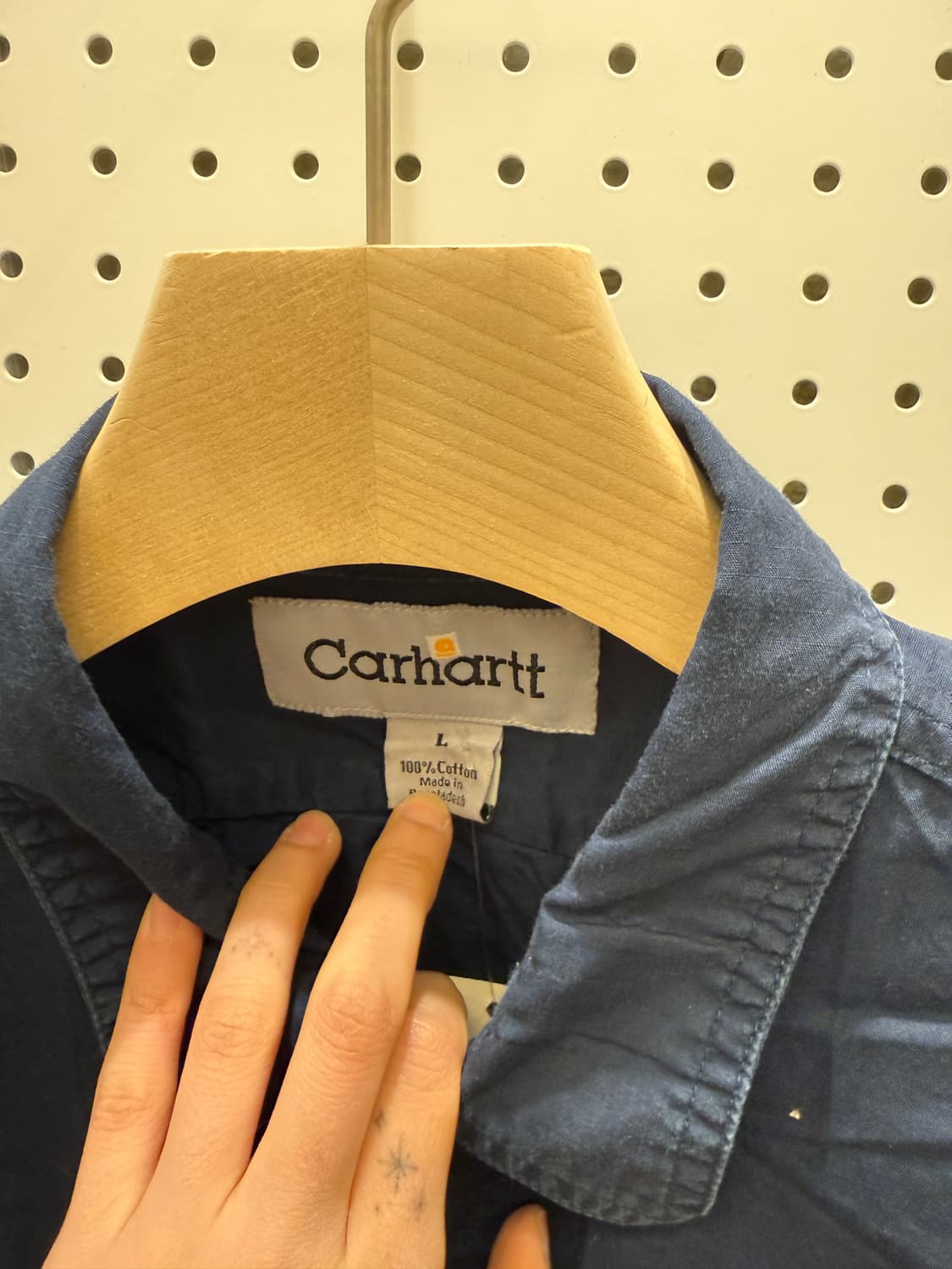 칼하트 네이비 투포켓 워크 셔츠 U262 상품이미지4