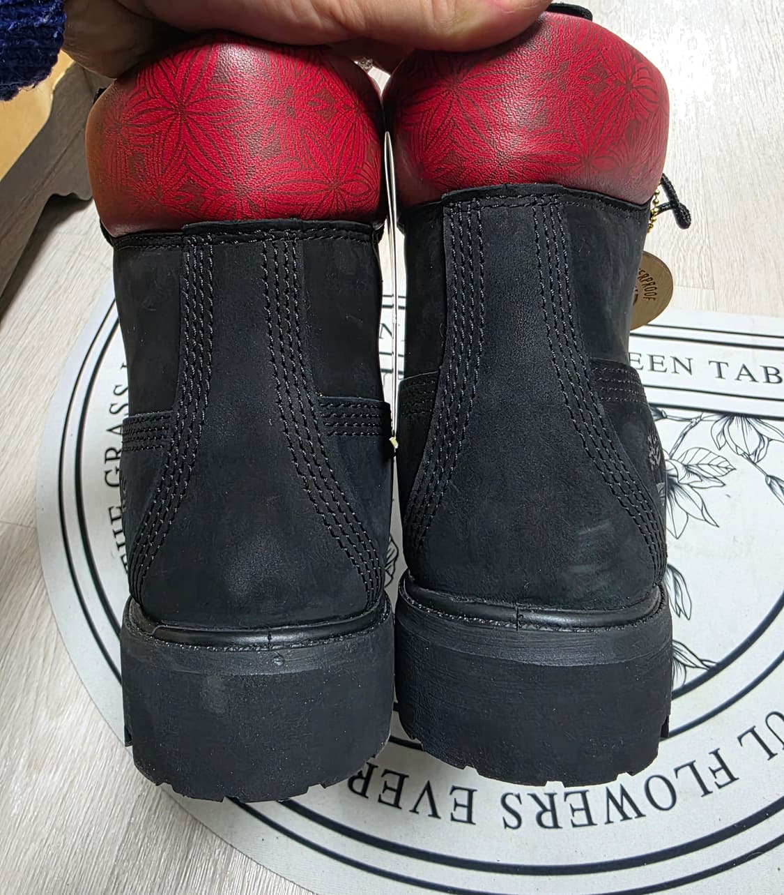 [250~255]팀버랜드 6인치 워터프루프 블랙레드부츠 상품이미지6