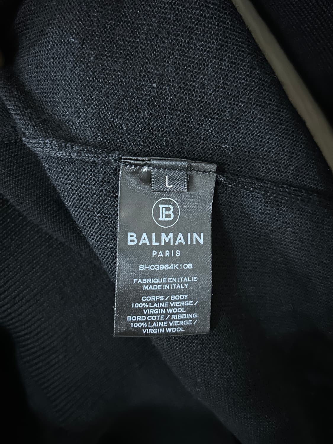 발망 인타르시아 로고 울 니트 상품이미지4