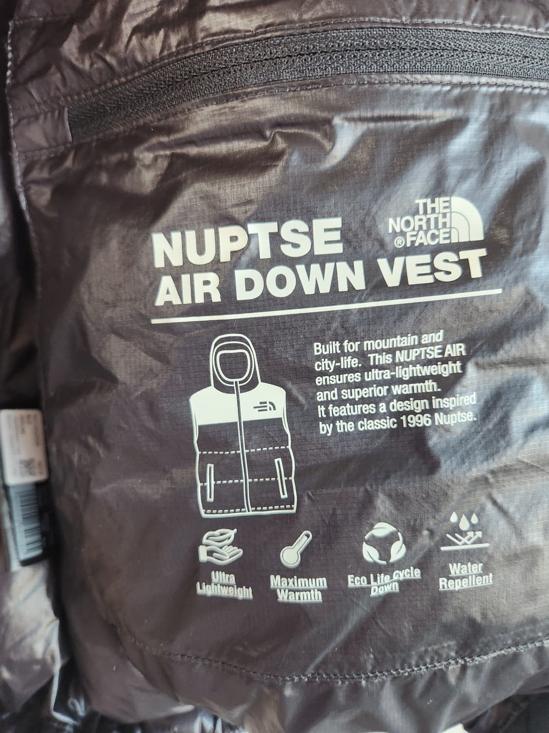 노스페이스 1996 눕시 패딩조끼 M (에어 다운) 상품이미지5