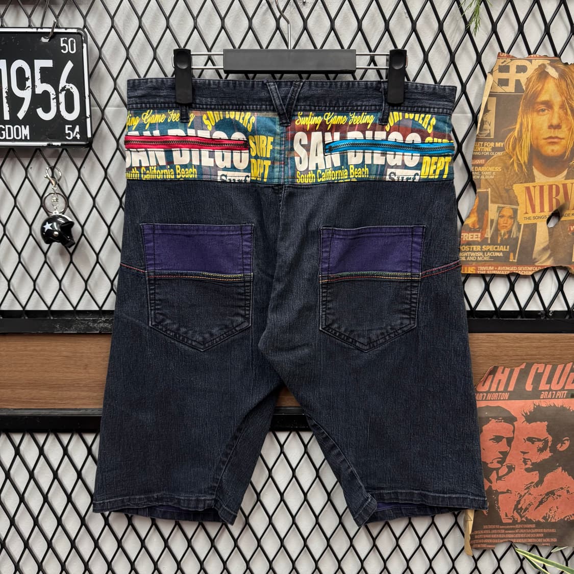 00s JPN VINTAGE Y2K 데님 하프 팬츠 진청 상품이미지2