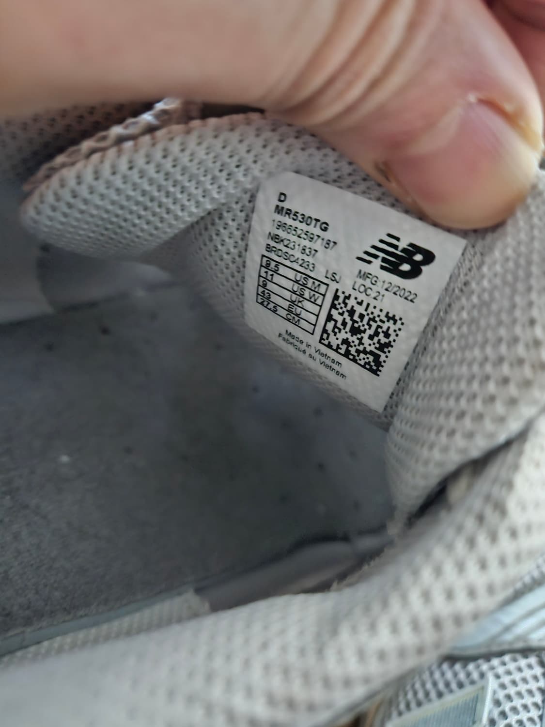 뉴발란스 530 프리미엄 빈티지 275사이즈 상품이미지5