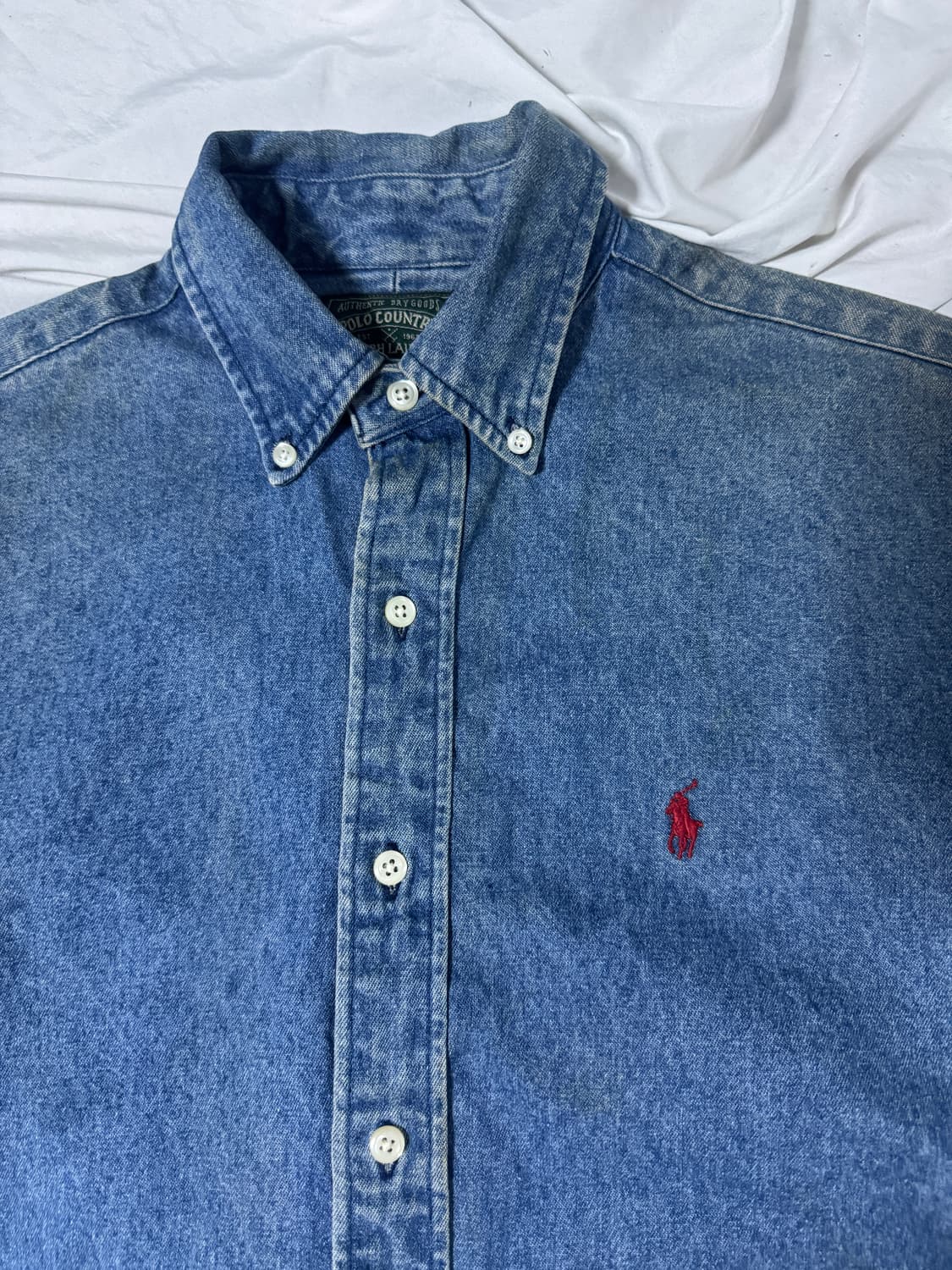 90s 폴로 컨트리 데님 셔츠 rrl 상품이미지3