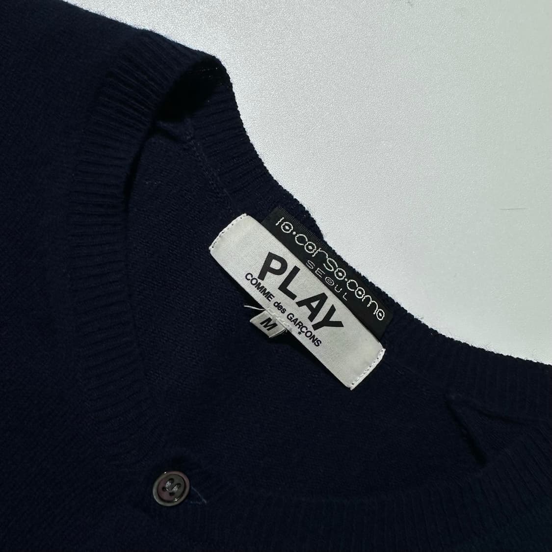 (매장판) 꼼데가르송 플레이 10 꼬르소꼬모 하트와펜 라운드 니트 가디건 상품이미지4