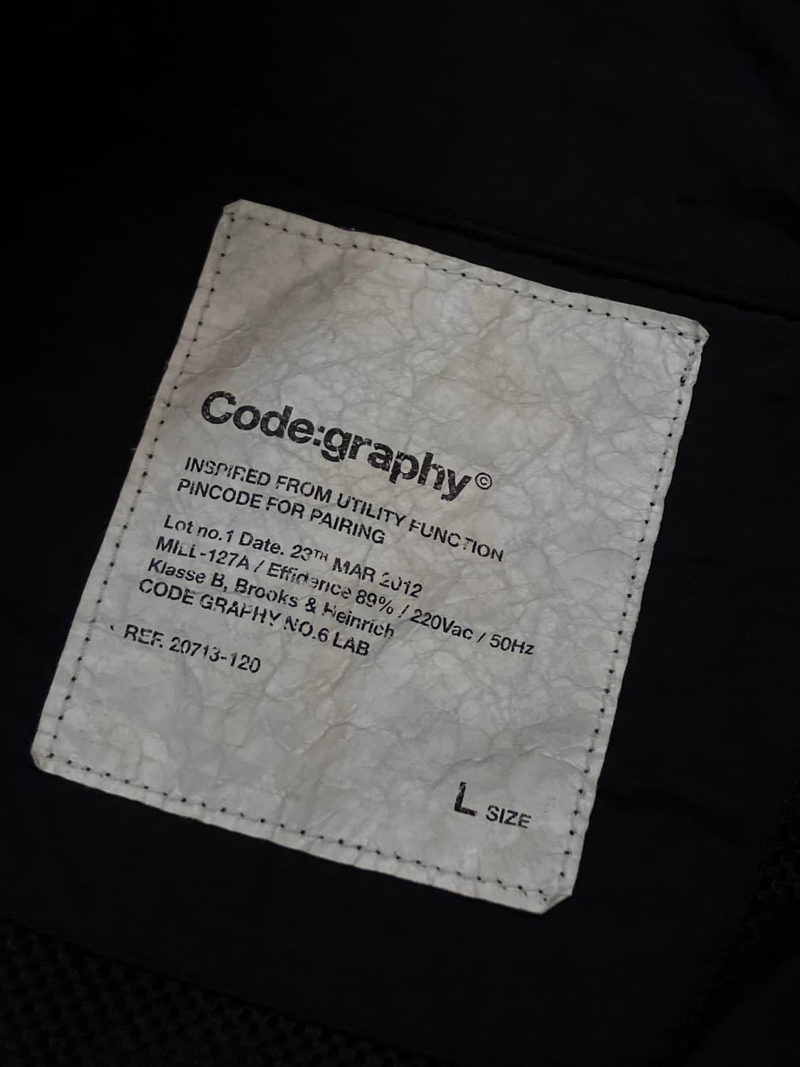 코드그라피 후드 바람막이 블랙 L #csz2931 상품이미지4