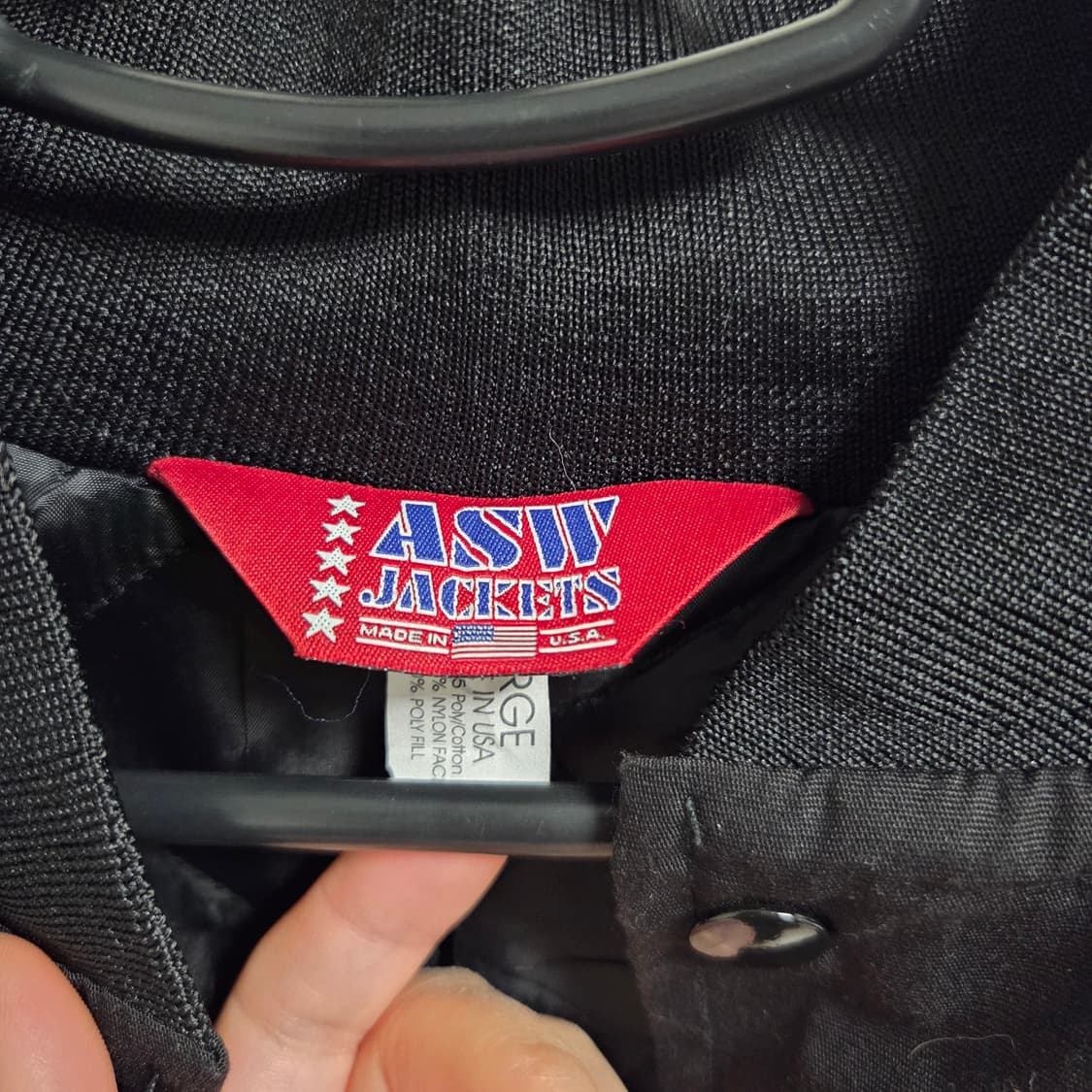 8-90s 미국제 USA ASW 바시티 자켓 L(100) 상품이미지4