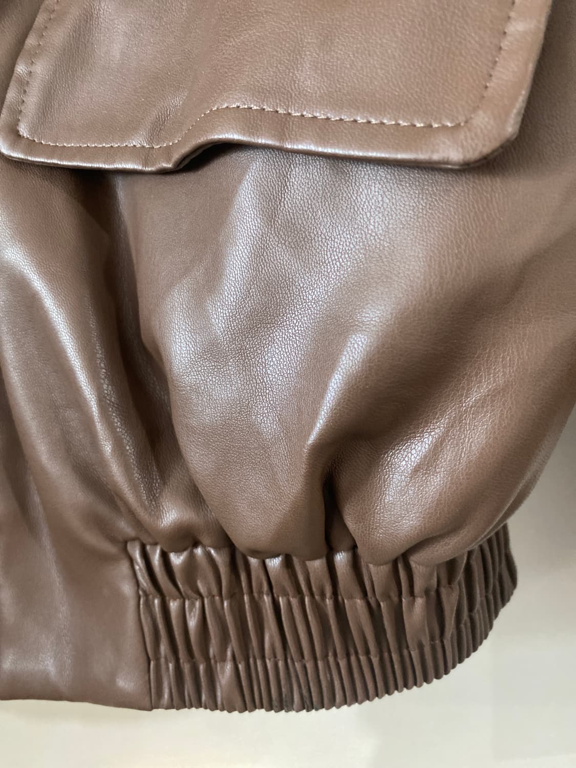 미니멀 프로젝트 브라운 레더 자켓 상품이미지5