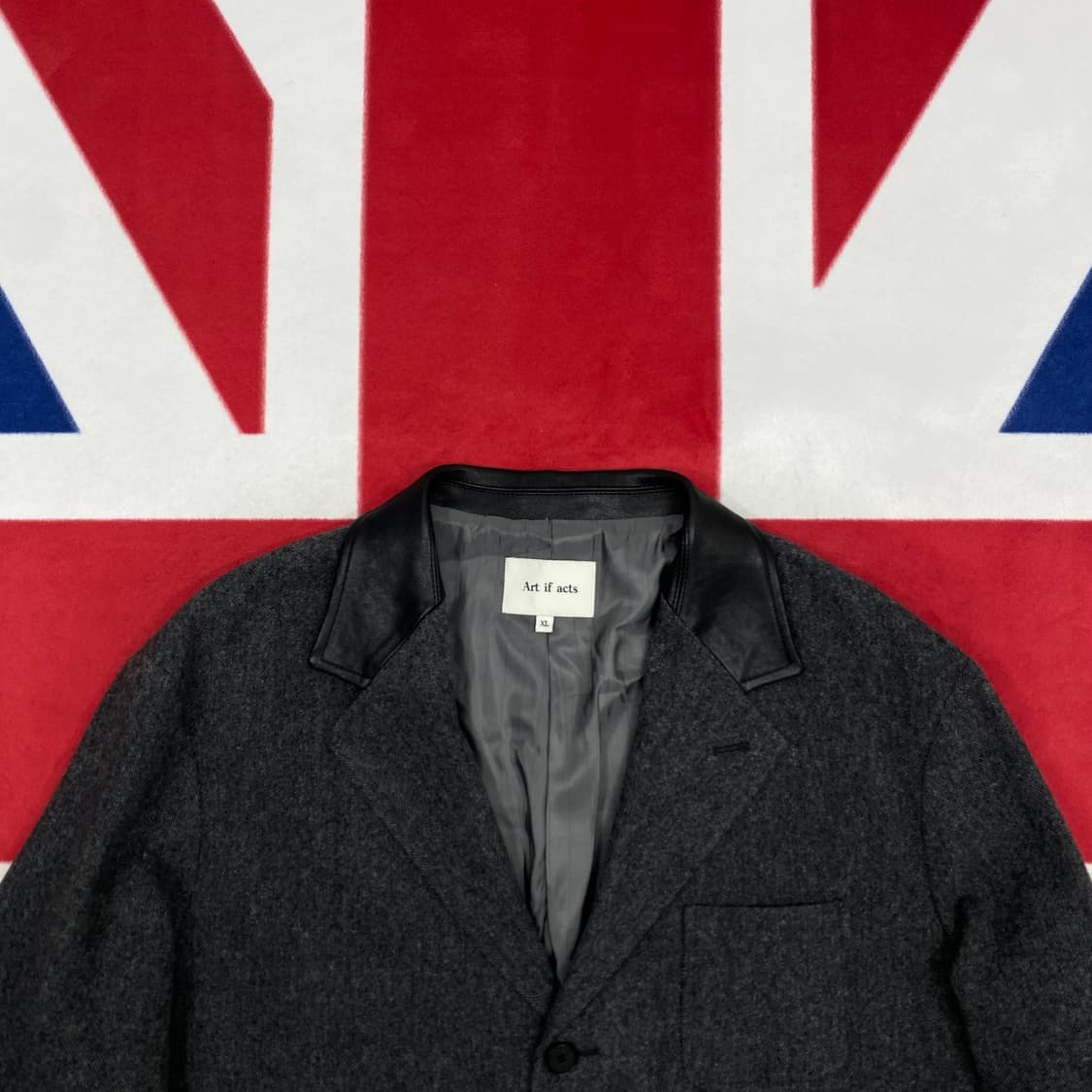 아트이프액츠 레더카라 블레이져 XL 상품이미지3