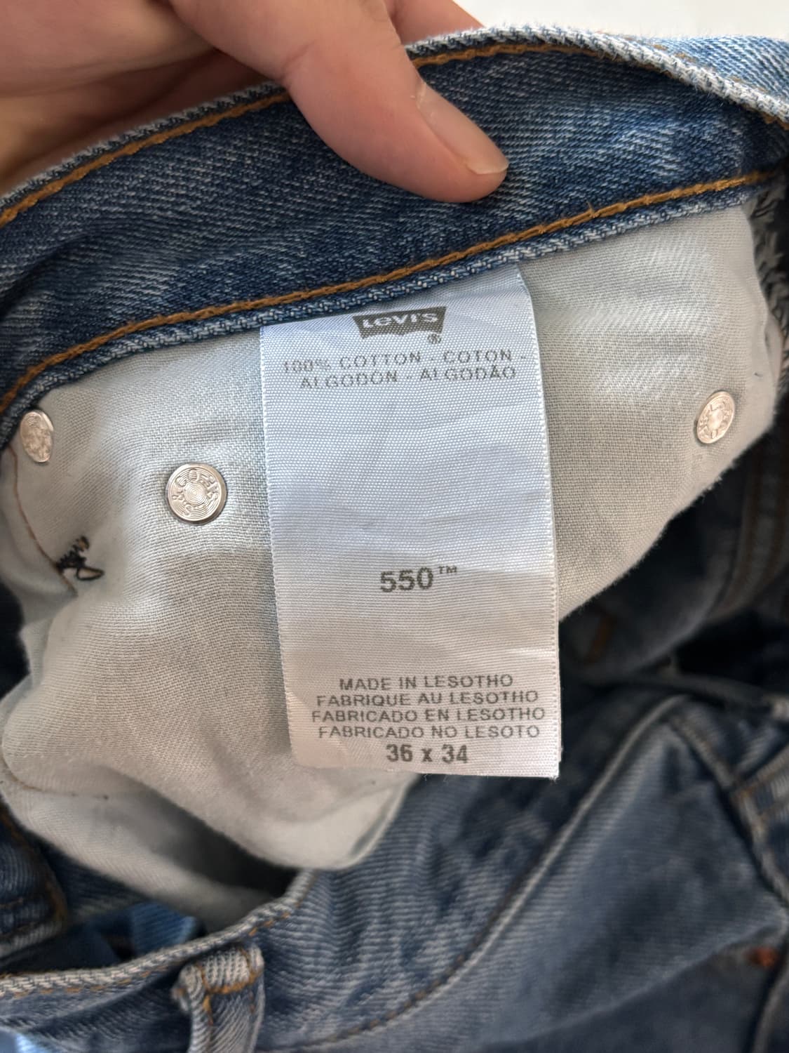 리바이스 550 데님팬츠 / 36×34 / Made in Lesotho  상품이미지5