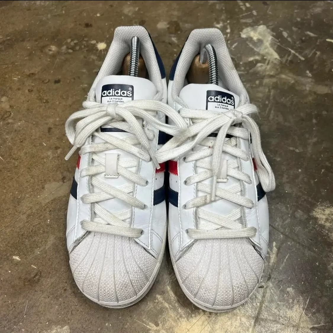 240) 아디다스 슈퍼스타 파운데이션 흰곤빨 스니커즈 운동화 상품이미지2