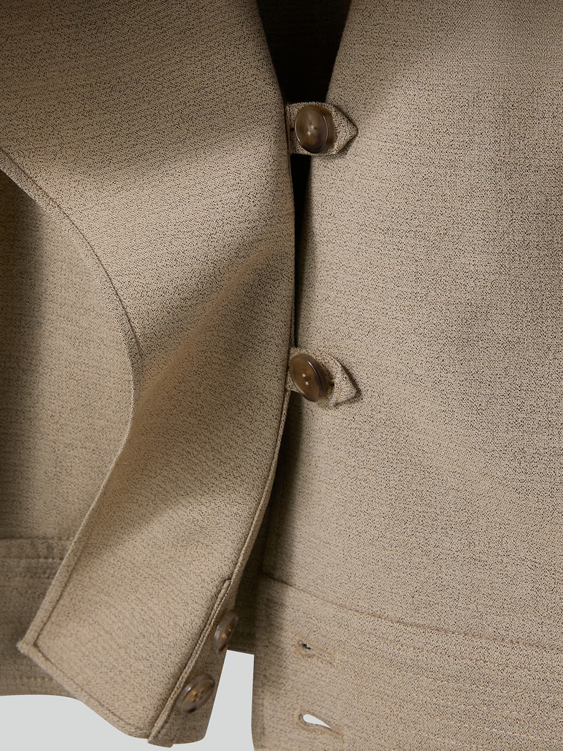 렉토 RECTO 드레이프 스카프 디테일 점퍼 자켓 다크 베이지 상품이미지7