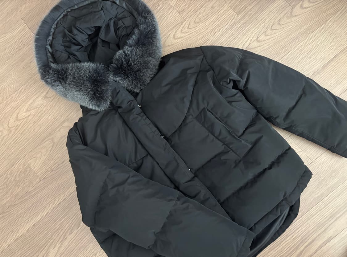 상태최상 지컷 풍성한 사가폭스퍼 구스다운패딩 여 55,66 상품이미지1