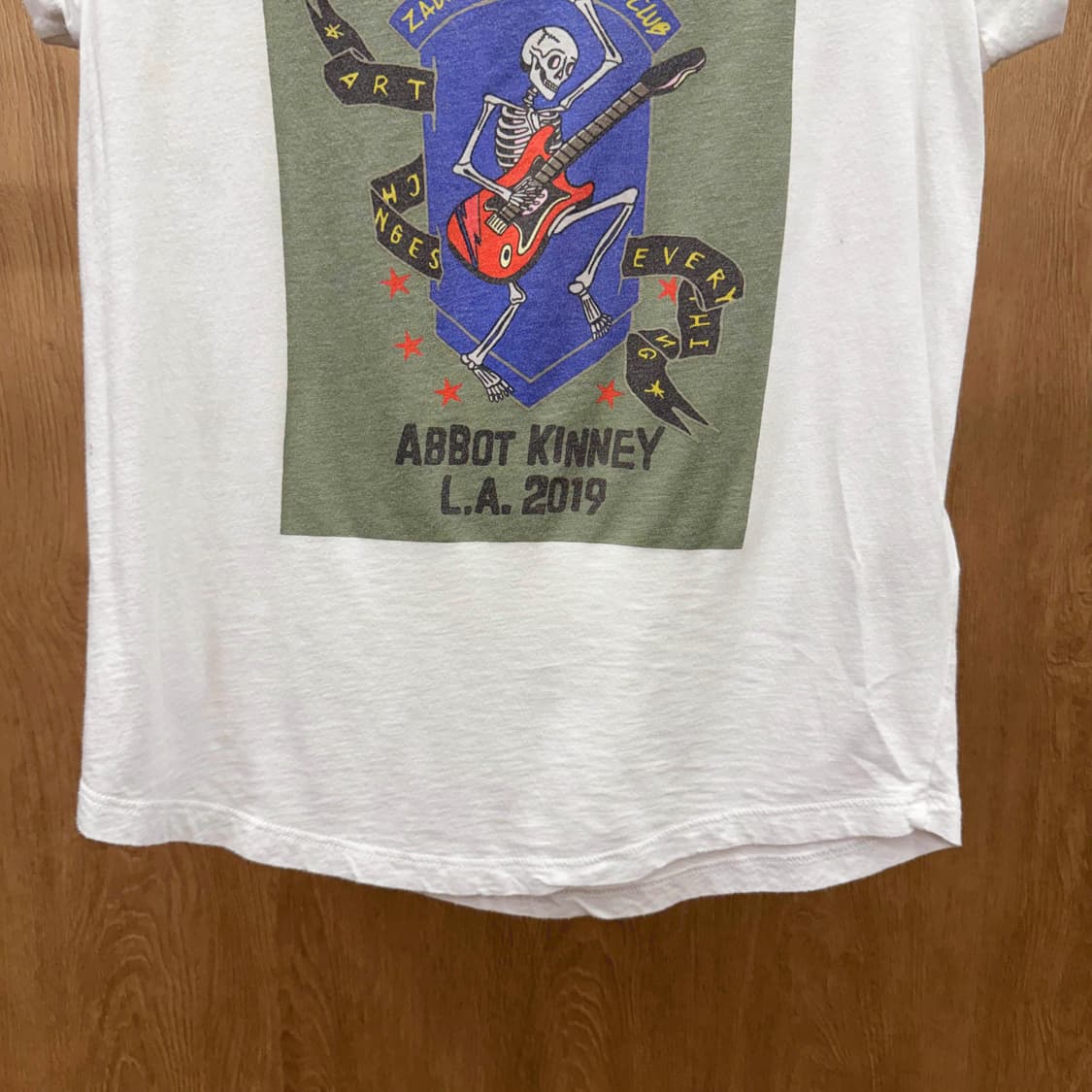 쟈딕 앤 볼테르 반팔 티셔츠 스켈레톤 그래픽 프린팅 디테일 화이트 상품이미지5